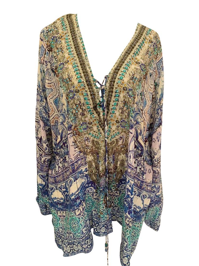 blue camilla kaftan