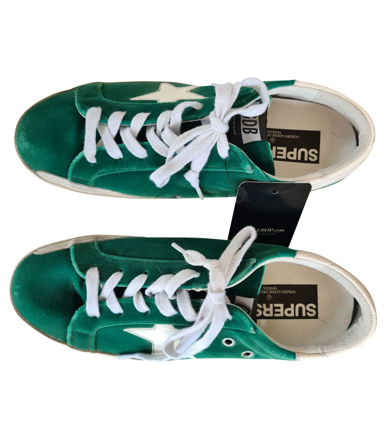 Green velvet cheap golden goose